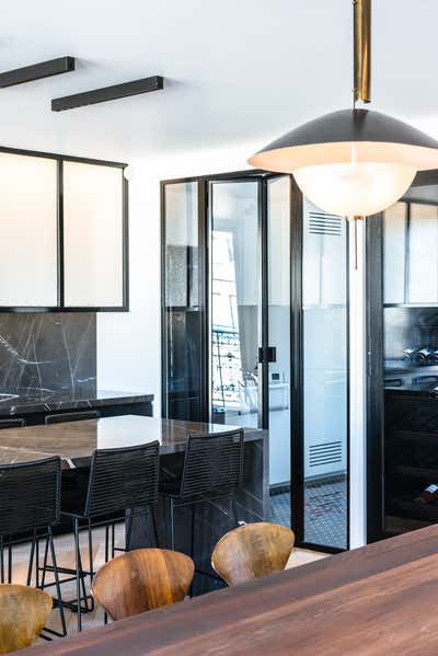  Apartment Kitchen. Avenue de Tourville by Isabelle Stanislas Architecture.