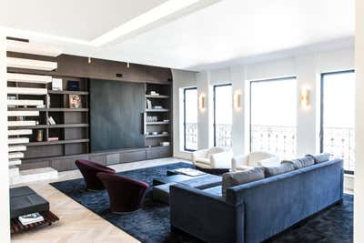  Apartment Living Room. Avenue de Tourville by Isabelle Stanislas Architecture.