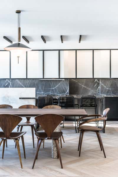 Contemporary Dining Room. Avenue de Tourville by Isabelle Stanislas Architecture.
