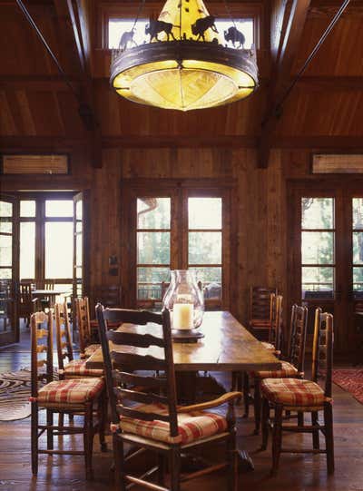  Rustic Country House Dining Room. Family Ranch by Tucker & Marks.