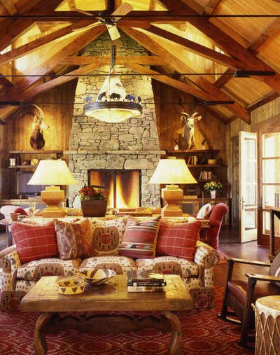  Rustic Country Country House Living Room. Family Ranch by Tucker & Marks.