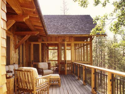  Rustic Country Country House Patio and Deck. Family Ranch by Tucker & Marks.