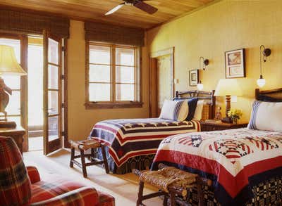  Rustic Country Country House Bedroom. Family Ranch by Tucker & Marks.