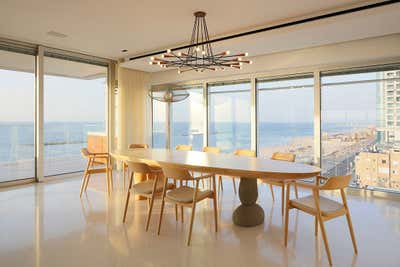 Contemporary Vacation Home Dining Room. Tel Aviv  by Isabelle Stanislas Architecture.