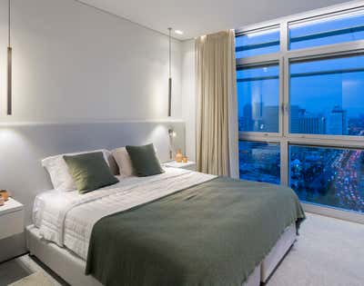 Contemporary Vacation Home Bedroom. Tel Aviv by Isabelle Stanislas Architecture.