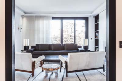  Contemporary Living Room. Avenue du Maréchal-Maunoury by Isabelle Stanislas Architecture.