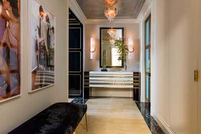  Transitional Apartment Entry and Hall. Central Park South Apartment by Craig & Company.