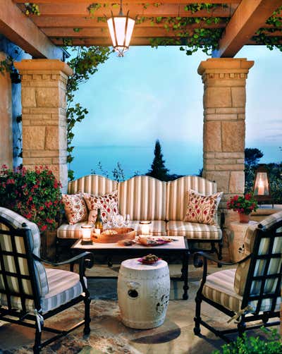  Mediterranean Patio and Deck. Ridgetop Villa by Tucker & Marks.