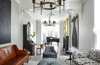  Victorian Family Home Living Room. Pacific Heights by Vaughn Miller Studio.
