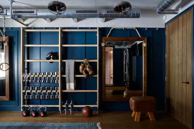  Industrial Family Home Bar and Game Room. Holland Park Townhouse by Hubert Zandberg Interiors.