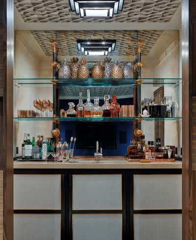  Art Deco Family Home Bar and Game Room. Holland Park Townhouse by Hubert Zandberg Interiors.