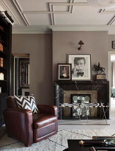  British Colonial Living Room. Chelsea Apartment by Hubert Zandberg Interiors.