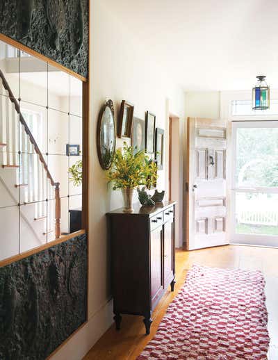  Eclectic Family Home Entry and Hall. East Hampton Home by Billy Cotton.