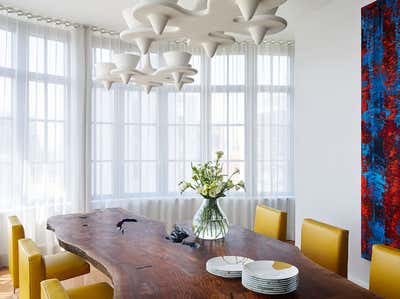  Mid-Century Modern Apartment Dining Room. High Line Penthouse by Damon Liss Design.