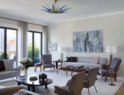 Contemporary Living Room. 560 W. 24th Street Penthouse by Damon Liss Design.