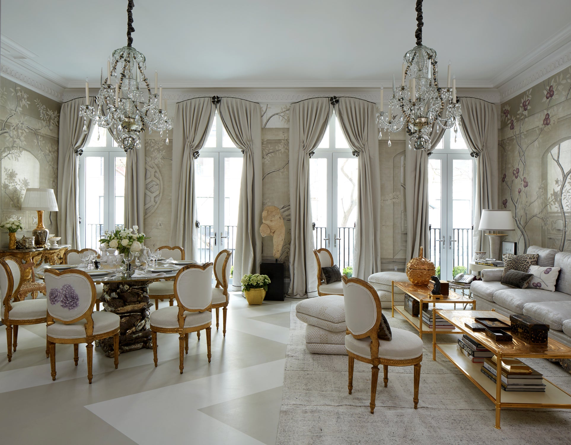 Dining Room by Alex Papachristidis by Kips Bay Decorator Show House on