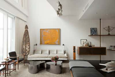  Modern Bachelor Pad Living Room. GREENWICH VILLAGE PENTHOUSE by Studio Hus.