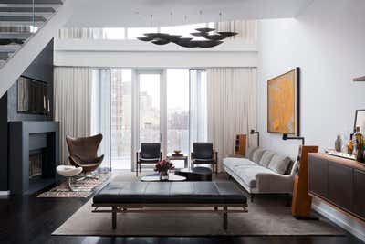  Modern Bachelor Pad Living Room. GREENWICH VILLAGE PENTHOUSE by Studio Hus.