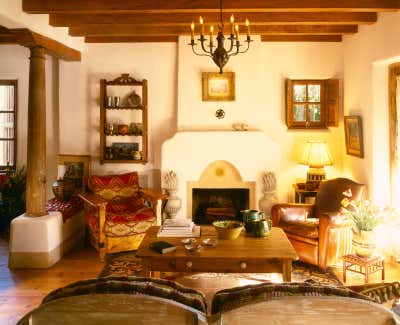  Southwestern Family Home Living Room. Spanish Rancho Bungalow by Thomas Callaway Associates .