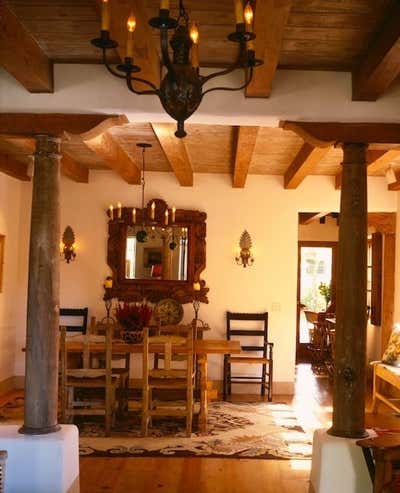  Southwestern Dining Room. Spanish Rancho Bungalow by Thomas Callaway Associates .