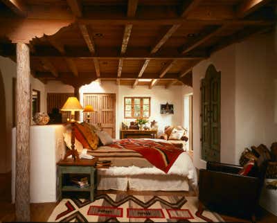  Southwestern Bedroom. Spanish Rancho Bungalow by Thomas Callaway Associates .