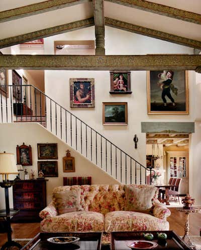  Traditional Family Home Living Room. Spanish Colonial Compound by Thomas Callaway Associates .