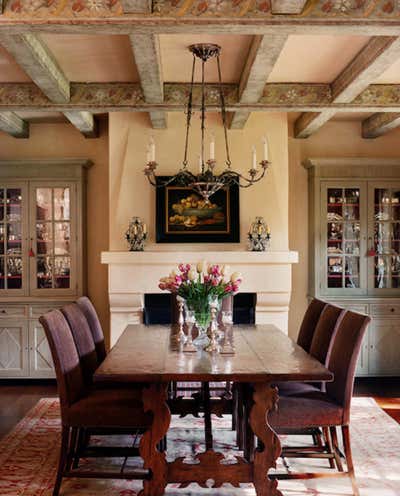  Traditional Family Home Dining Room. Spanish Colonial Compound by Thomas Callaway Associates .