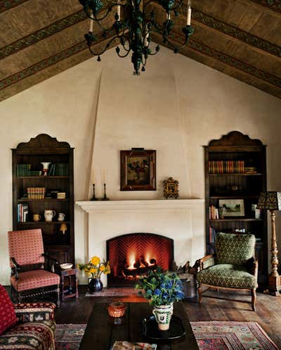  Mediterranean Cottage Family Home Living Room. Spanish Colonial Compound by Thomas Callaway Associates .