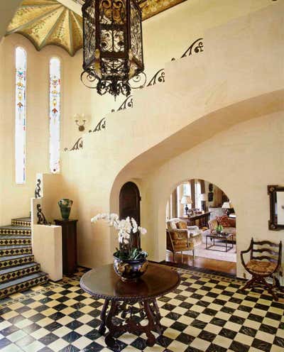 Mediterranean Entry and Hall. Beverly Hill Spanish by Thomas Callaway Associates .