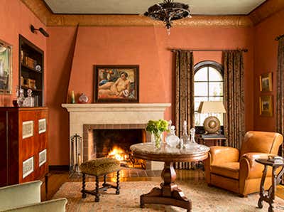 Mediterranean Bohemian Family Home Office and Study. Beverly Hill Spanish by Thomas Callaway Associates .