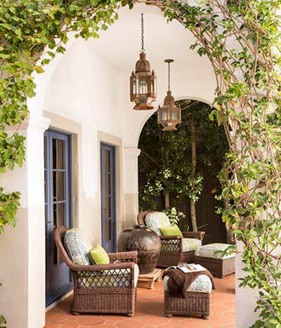  Country Moroccan Family Home Patio and Deck. Beverly Hill Spanish by Thomas Callaway Associates .