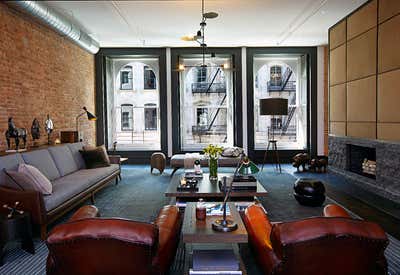  Industrial Apartment Living Room. A Tribeca Loft by Scarpidis Design.