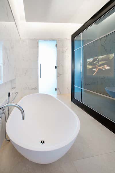  Modern Apartment Bathroom. A Tribeca Loft by Scarpidis Design.