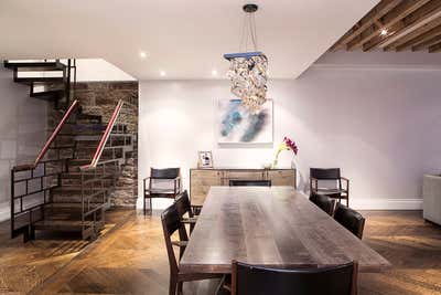 Modern Apartment Dining Room. A Tribeca Maisonette by Scarpidis Design.