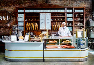 Transitional Restaurant Pantry. Sadelle's by Ken Fulk Inc..