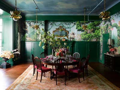  Maximalist Mixed Use Dining Room. 2017 Kips Bay Decorator Show House by Kips Bay Decorator Show House.