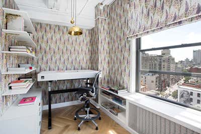  Transitional Office Workspace. Soho Studio by Fawn Galli Interiors.