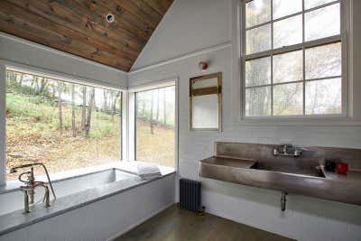  Country Country House Bathroom. Cornwall, CT by Fawn Galli Interiors.