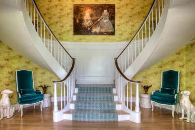  Preppy Family Home Entry and Hall. Newport, RI by Fawn Galli Interiors.