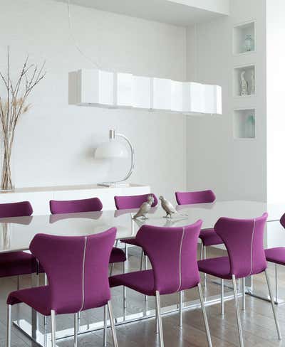 Modern Apartment Dining Room. Jane St. by Fawn Galli Interiors.