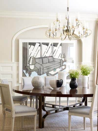 Transitional Family Home Dining Room. Sands Point Residence by David Kleinberg Design Associates.