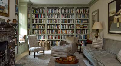  Transitional Family Home Office and Study. Sag Harbor Compound by David Kleinberg Design Associates.