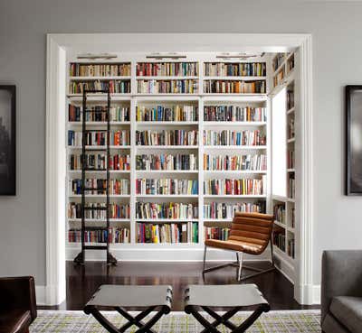 Transitional Family Home Office and Study. Lincoln Park Residence by Craig & Company.