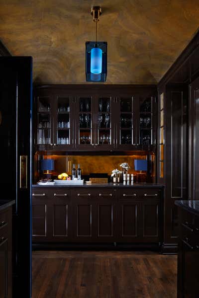 Transitional Apartment Bar and Game Room. Lake Shore Drive by Craig & Company.