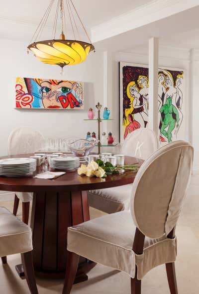  Transitional Family Home Dining Room. Palm Beach Pied-a-Terre by Dessins, Penny Drue Baird.