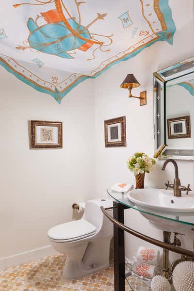  Transitional Family Home Bathroom. Palm Beach Pied-a-Terre by Dessins, Penny Drue Baird.