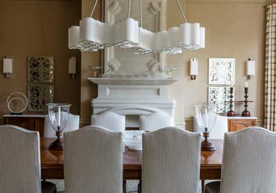 Transitional Vacation Home Dining Room. Southampton Redux by Dessins, Penny Drue Baird.