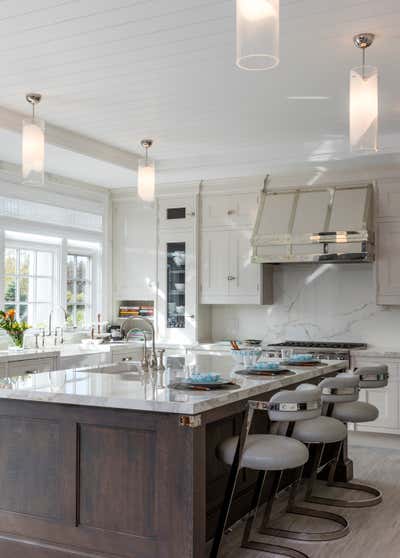 Transitional Vacation Home Kitchen. Southampton Redux by Dessins, Penny Drue Baird.