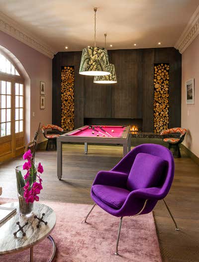  Contemporary Family Home Bar and Game Room. Eclectic Luxury  by Sofia Aspe Interiorismo.