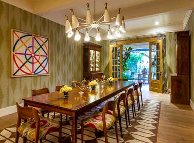  Contemporary Family Home Dining Room. Eclectic Luxury  by Sofia Aspe Interiorismo.